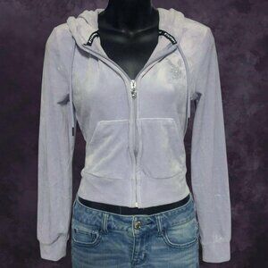 Playboy Rhinestone Zip Up